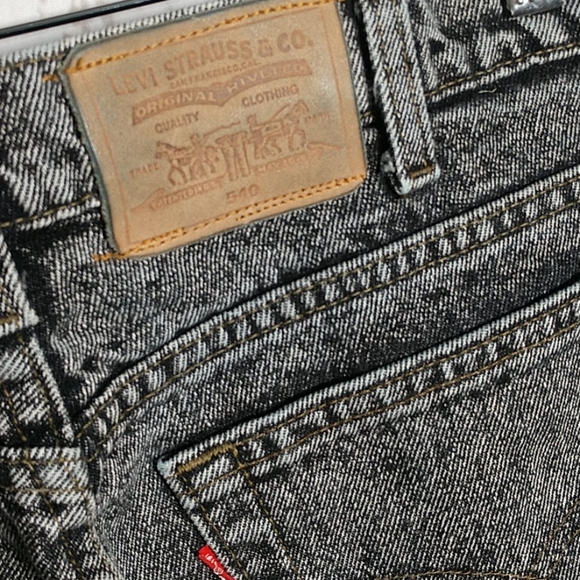 vintage Levi's 540 Acid Washed Black Jeans 34x32 - Picture 3 of 5